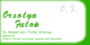 orsolya fulop business card