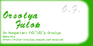 orsolya fulop business card